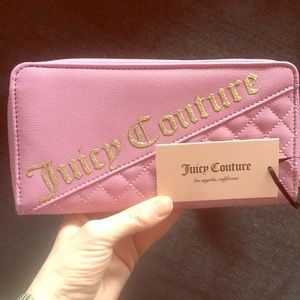 Juicy Couture pink wristlet clutch NWT new